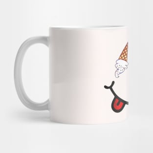 Ice Cream Cone & Smile (in the shape of a face) Mug